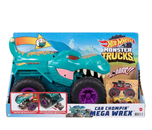 Hot Wheels Monster Trucks Pożeracz aut Mega Wrex - 1023547 - zdjęcie 6